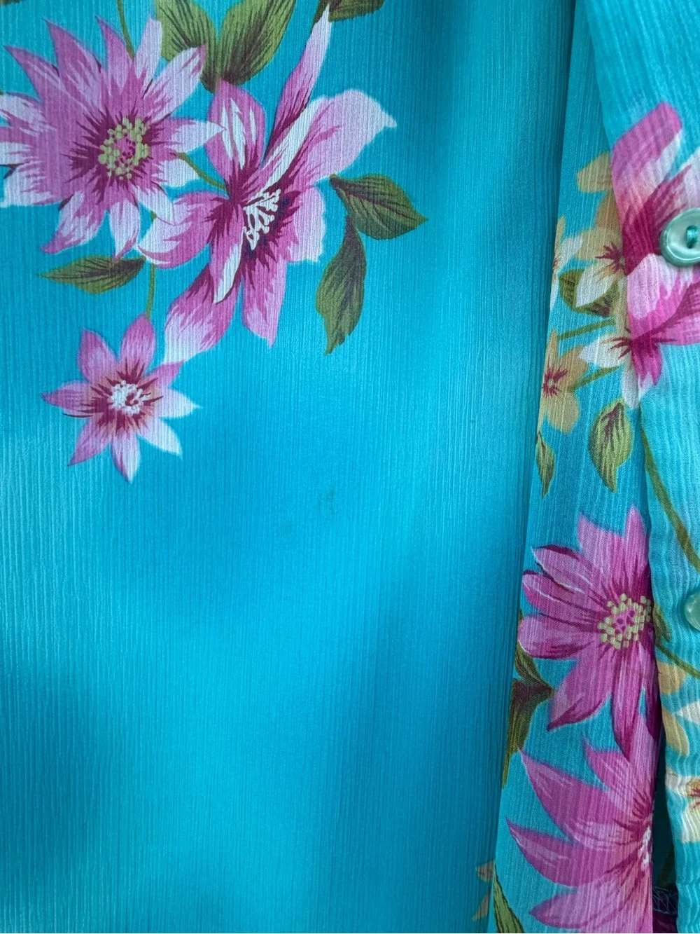 Kari’s Korner Vintage Floral Turquoise Two-Piece Dress Set
